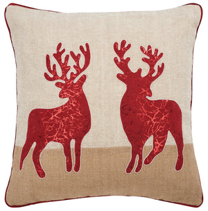 Holiday Reindeer Pillow | Safavieh - HOL4006