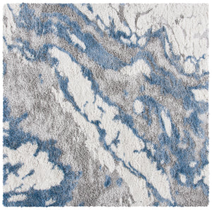 Safavieh Horizon Shag Rug Collection: HZN890G-11SQ - Grey / Blue