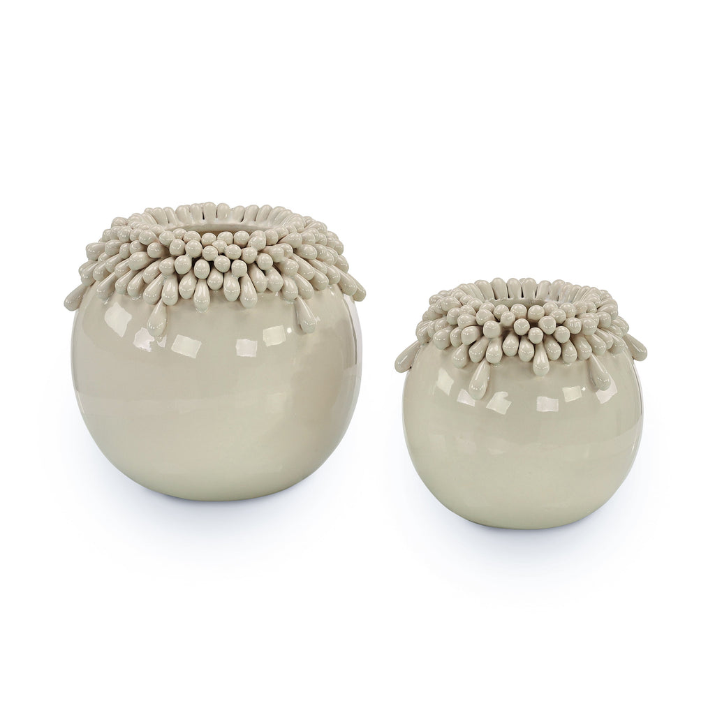 Brigid Vases, Set of 2 White