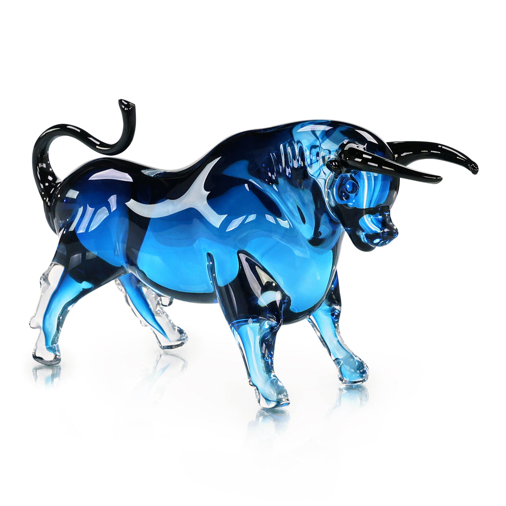 Glass Bull Sculpture