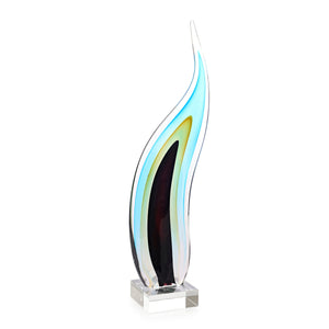 Glass Wisp Sculpture on Crystal, Large | John Richard - JRA-16268