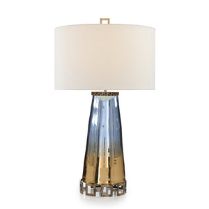 Sapphire Blue and Cognac Glass Table Lamp | John Richard - JRL-10608