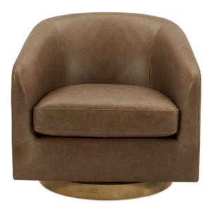 Oscy Leather Swivel Chair Tan | Moe's Home Collection - KQ-1015-40-USA