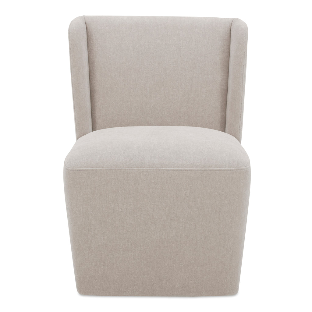 Cormac Rolling Dining Chair Performance Fabric Warm Sand | Moe's Furniture - KQ-1035-39