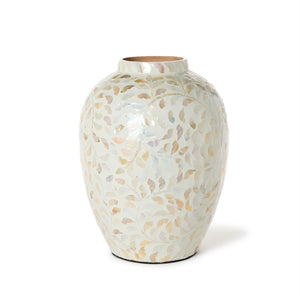 14" Opalescent Mother of Pearl Vase | Tozai Home - LAC137