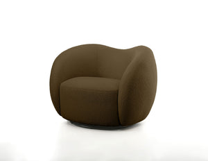 DUNE Swivel Lounge Chair Army Teddy Fabric | Mobital - LCH-DUNE-ARMY-TEDD