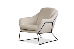 JASPER Lounge Chair Cream Boucle Fabric Black Powder Coated Legs | Mobital - LCH-JASP-CRBO-BLAC2