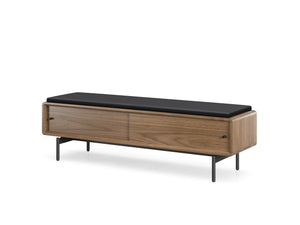 LINQ Bedroom Storage Bench Leather Cushion | BDI - 9102 PE-WL