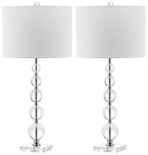 Liam 29 Inch H Stacked Crystal Ball Lamp (Set of 2) | Safavieh - LIT4112