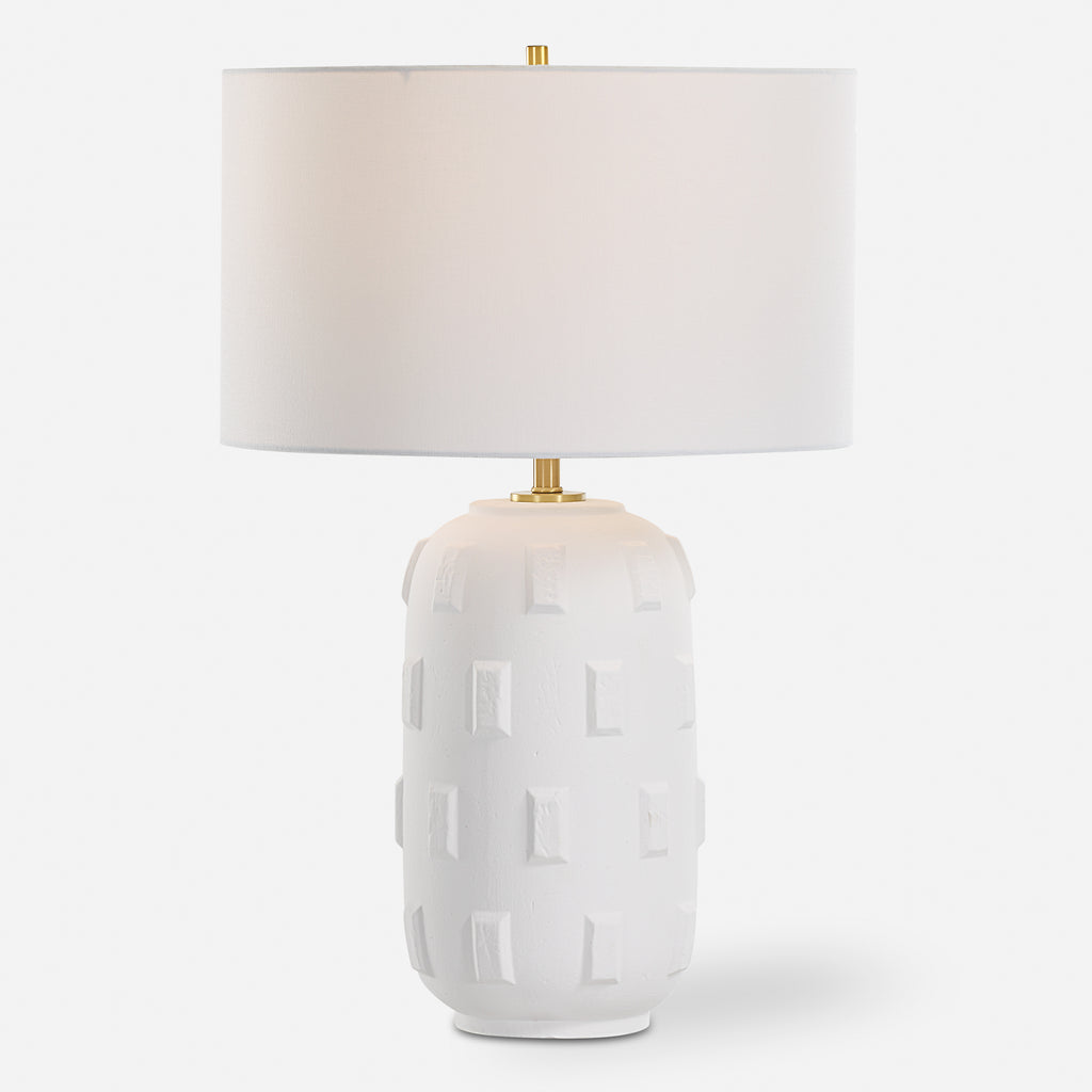 Uttermost Emerie Textured White Table Lamp - 30256-1