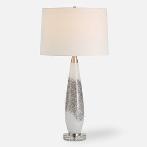 Uttermost Quinn White & Silver Table Lamp - 30263