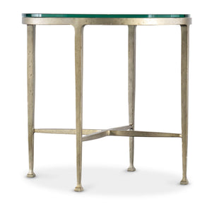 Cora Glass Top Round Side Table - Gold | Hooker Furniture - M14-80113-95