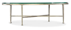 Cora Glass Top Oval Coffee Table - Gold | Hooker Furniture - M14-80211-95