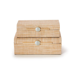 Set of 2 Natural Grass Boxes | Tozai Home - MAC103-S2