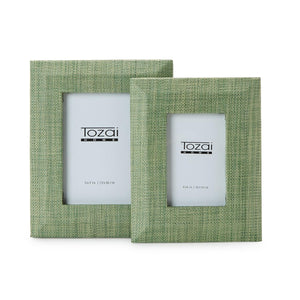 Monaco Green Grass Set of 2 Photo Frame | Tozai Home - MAC104GRN-S2