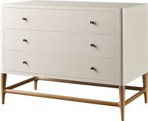 Radius Nightstand - Natural Cream case with Almond base | McGuire Furniture - MCA1009