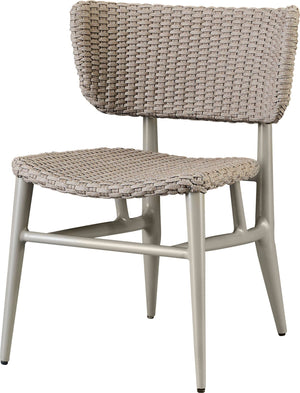 Bow Outdoor Dining Chair - Gravel with Bark Weave | McGuire Furniture - MCO3340