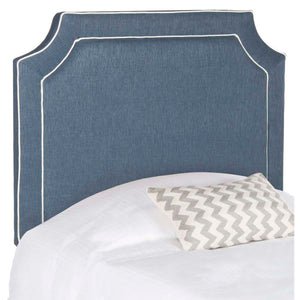 Dane Denim Blue & White Piping Headboard - Twin | Safavieh - MCR4032