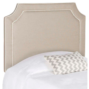 Dane Oyster & White Piping Headboard | Safavieh - MCR4032