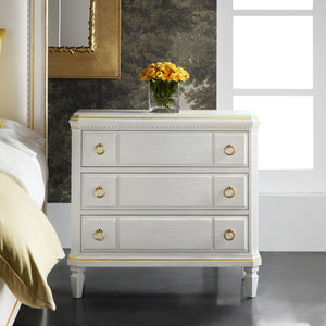 Covington Three Drawer Bedside Chest | Modern History - MH1149F01