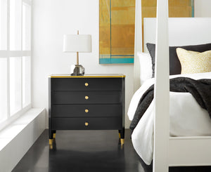 Niles Bedside Chest - Black  | Modern History - MH1172F02