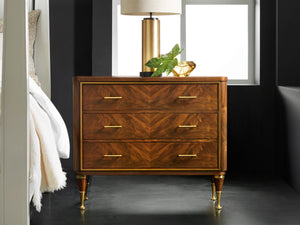Walnut Swirl Bedside Chest  | Modern History - MH1176F01