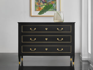 French Three Drawer Commode - Black | Modern History - MH1181F01