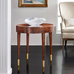 Salena Round End Table - Walnut Burl | Modern History - MH1200F01