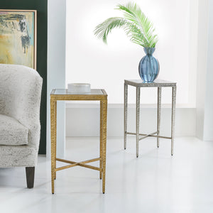 Texture Square Spot Table - Ant. Brass | Modern History - MH1204F03