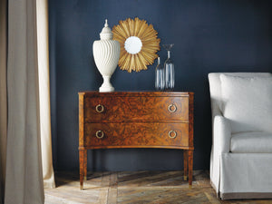 Two Drawer Concave Burl Commode | Modern History - MH476F01