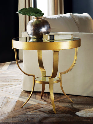 Wrought Gueridon - Gold Leaf - Mirror | Modern History - MH527F01