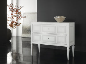 Milan Commode - White Linen With Grey Accent | Modern History - MH561F04