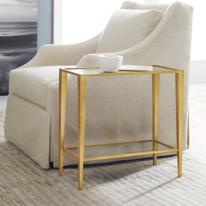 Large Gilt Chairside Table - Gold Leaf | Modern History - MH820F01