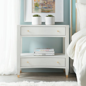 White Linen Nightstand  | Modern History - MH964F01