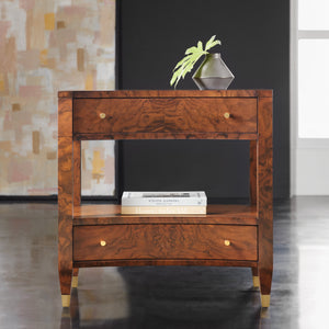 Concave Nightstand - Walnut Burl | Modern History - MH964F02