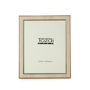 Astor, 8" x 10" Cream Shagreen Photo Frame | Tozai Home - MKC003