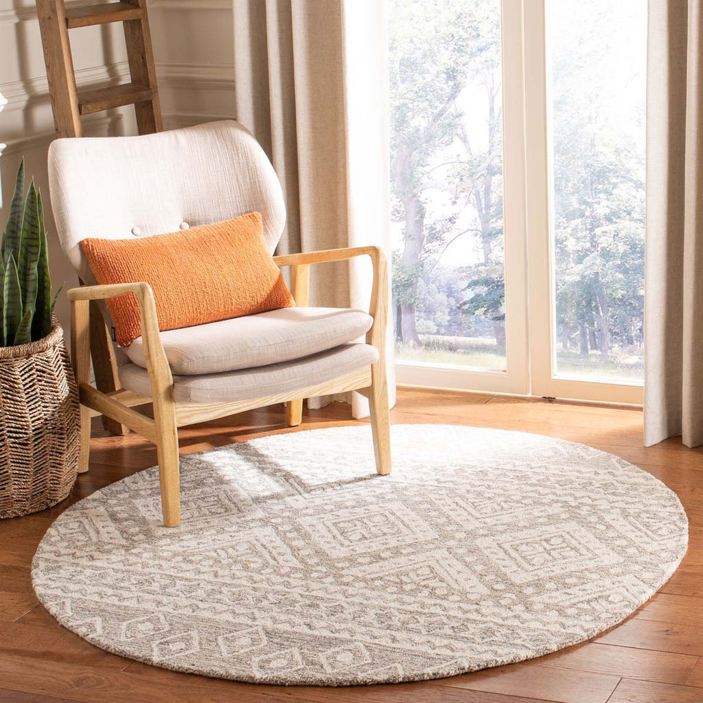 Micro-Loop 501 Rug | Safavieh - MLP501 - Dark Grey / Ivory