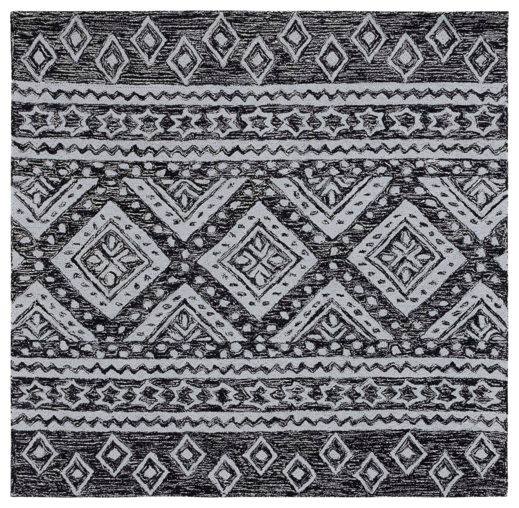 Micro-Loop 501 Rug | Safavieh - MLP501 - Black / Grey