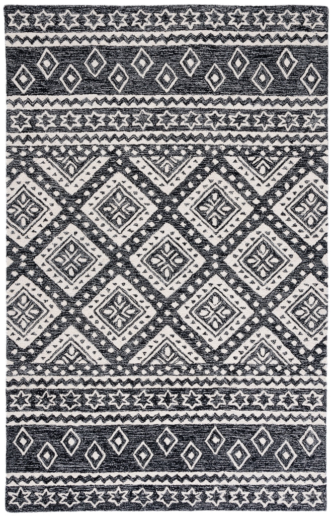 Micro-Loop 501 Rug | Safavieh - MLP501 - Black / Grey