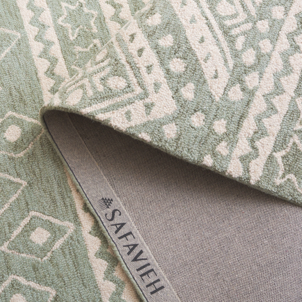 Micro-Loop 501 Rug | Safavieh - MLP501 - Sage / Ivory