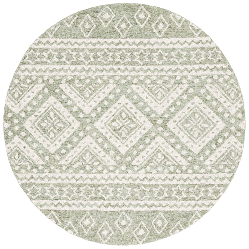 Micro-Loop 501 Rug | Safavieh - MLP501 - Sage / Ivory