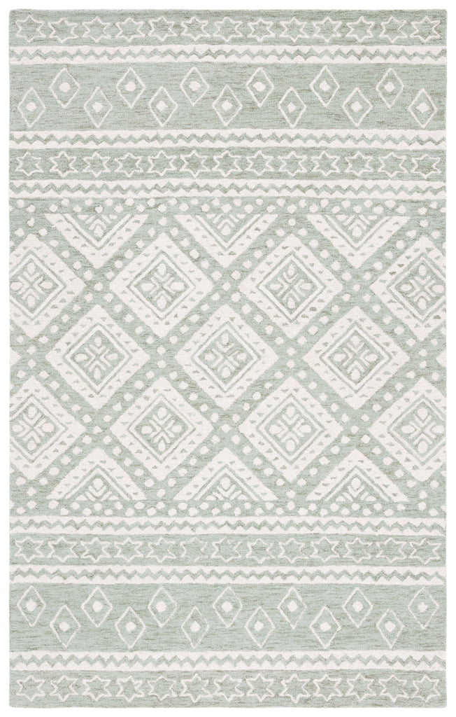Micro-Loop 501 Rug | Safavieh - MLP501 - Sage / Ivory