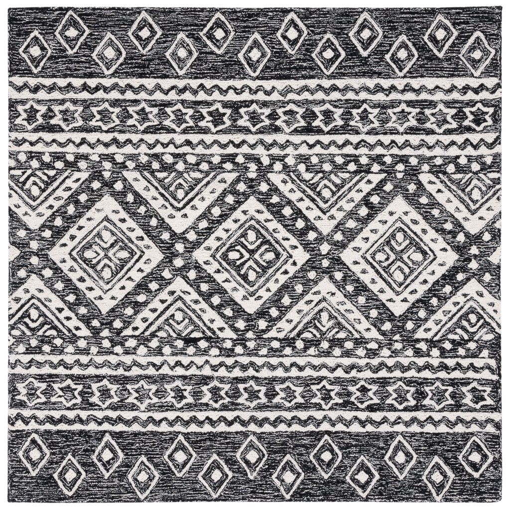 Micro-Loop 501 Rug | Safavieh - MLP501 - Black / Ivory