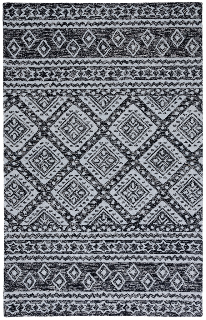 Micro-Loop 501 Rug | Safavieh - MLP501 - Black / Ivory