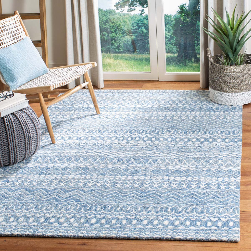 Micro-Loop 502 Rug | Safavieh - MLP502 - Blue / Ivory