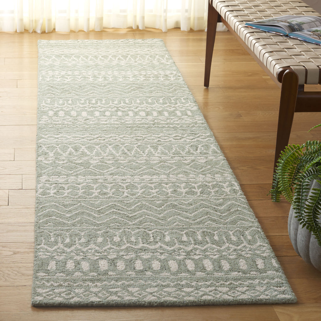 Micro-Loop 502 Rug | Safavieh - MLP502 - Sage / Ivory
