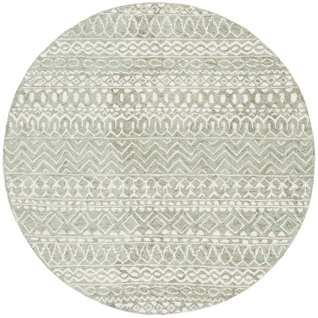 Micro-Loop 502 Rug | Safavieh - MLP502 - Sage / Ivory