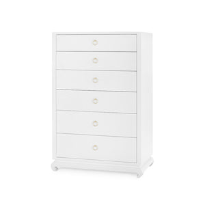 Ming Tall 6-Drawer - Chiffon White | Villa & House - MNG-275-59