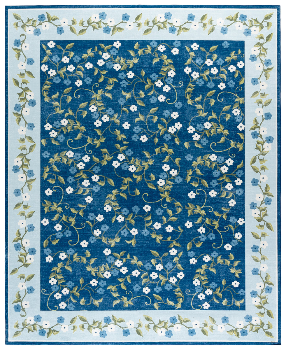 Floral Machine Washable 195 Rug | Martha Stewart – MSRW195