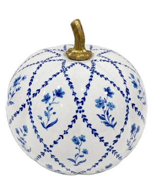 Navy Garden Trellis Pumpkin